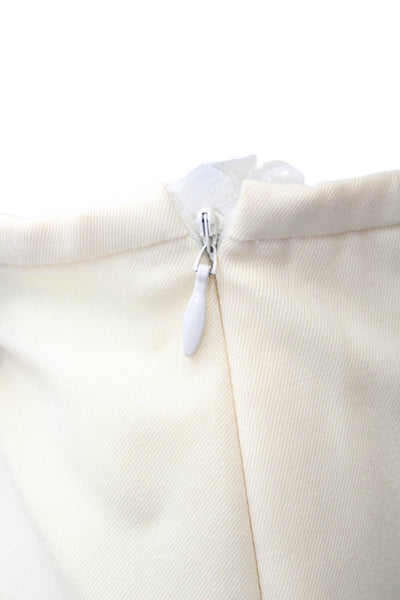 Escada Women Dress Pants Beige Wool Solid Hook & Eye Size 42