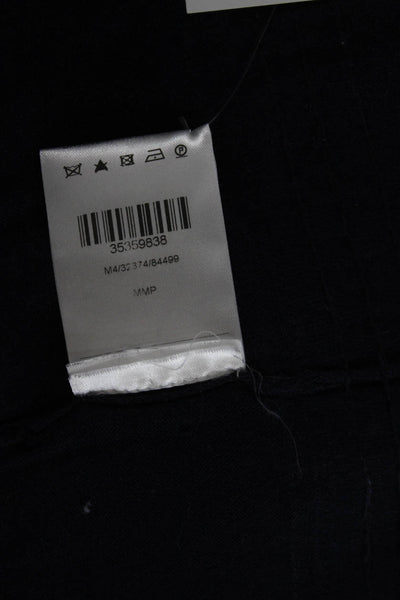 Rena Lange Women Dark Blue Pullover Sweater Silk Cotton Cashmere Size L
