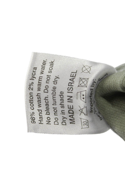 Flog Womens Jogger Pants Gray Drawstring Solid Army 98%Cotton 2%Lycra Size 27