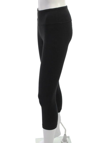 Lululemon Women Black Cropped Capri Leggings Nylon Size 2