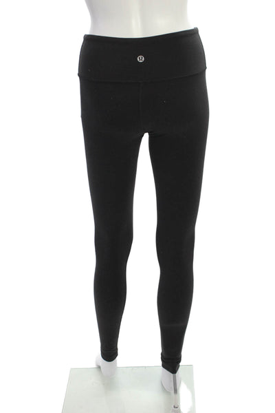 Lululemon Womens Ankle Leggings Black Nylon Size 2