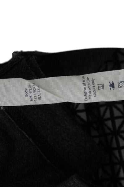 Lululemon Women Black Ankle Leggings Zip 69% Nylon 31% Lycra Size 2