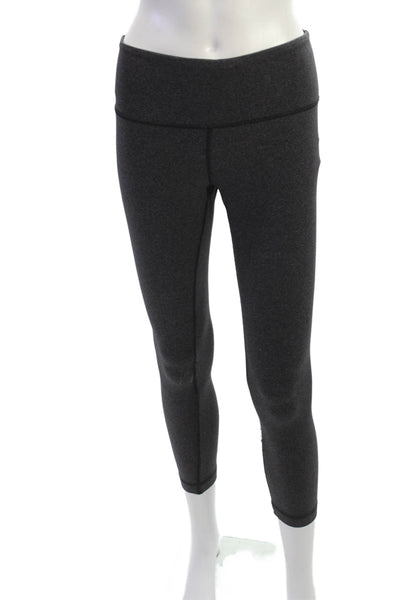 Lululemon Women Ankle Cropped Leggings Dark Gray Nylon Size 4