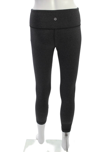 Lululemon Women Ankle Cropped Leggings Dark Gray Nylon Size 4