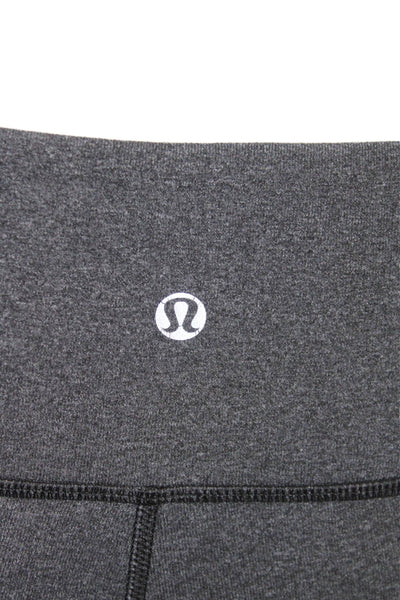 Lululemon Women Ankle Cropped Leggings Dark Gray Nylon Size 4