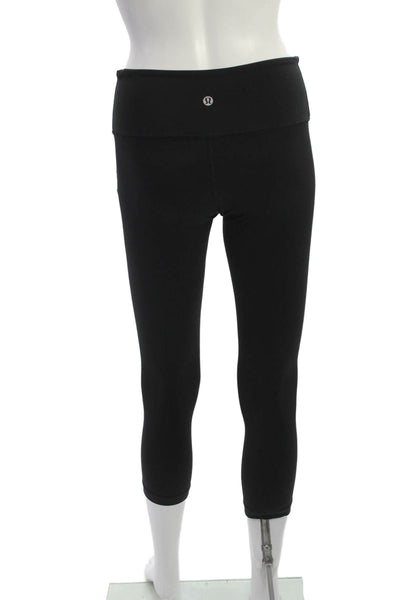 Lululemon Womens Black Nylon Capri Leggings Size 4