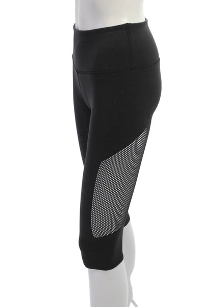 Lululemon Womens Capri Leggings Black Nylon Sports Size 2
