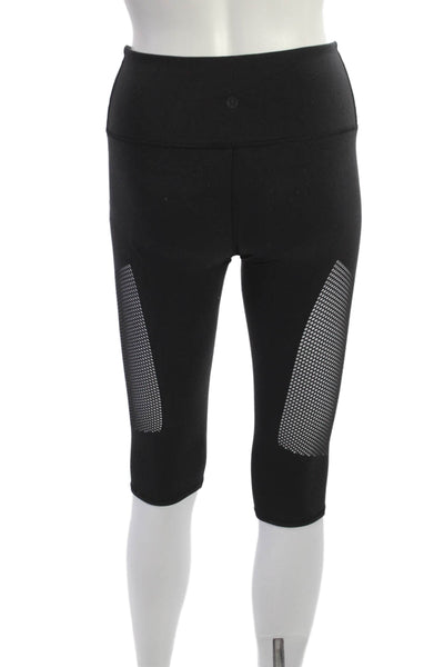 Lululemon Womens Capri Leggings Black Nylon Sports Size 2