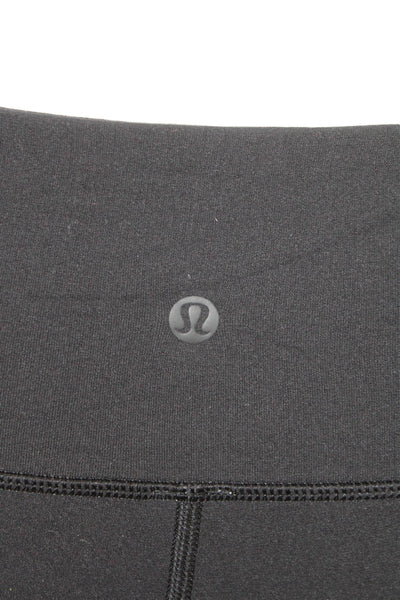 Lululemon Womens Capri Leggings Black Nylon Sports Size 2