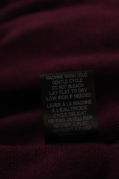 Pure Essence Women Collared Long Sleeve Purple Coatigan Size L