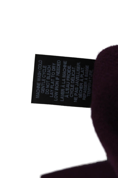 Pure Essence Women Purple High Neck Long Sleeve Coatigan Sweater Size XS