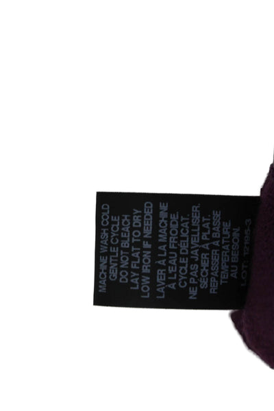 Pure Essence Womens Purple Mock Neck Long Sleeve Coatigan Size S