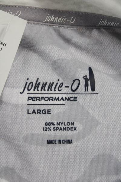 Johnnie-o Women Quilted Windbreaker Jacket Gray Zip Mock Neck Outdoor Size L