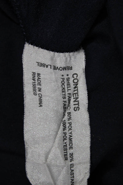 Greyson Women Pullover Hoodie Dark Blue Zip High Neck Long Sleeve Size L