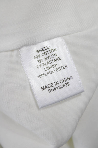 Tularosa Womens Fit & Flare Sundress White V-Neck Short Sleeve Bohemian Size L