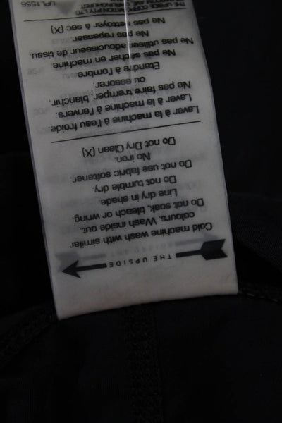 The Upside Women Striped Black Ankle Jogger Leggings Drawstring Size 8