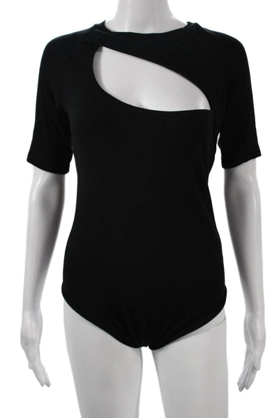 Alix Women Black Short Sleeve Top Size L