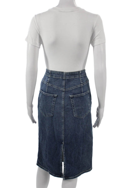 AG Adriano Goldschmied Womens Straight Pencil Skirt Dark Blue Size 29