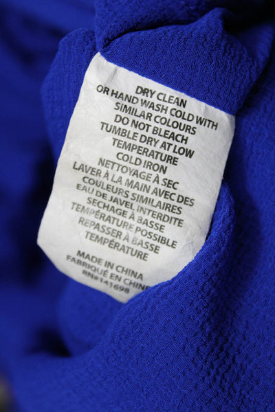 Ramy Brook Womens Short Peasant Skirt Solid Blue Size S