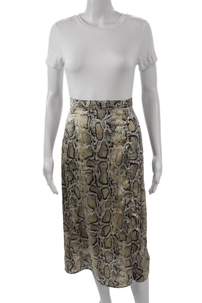 BB Dakota Womens Beige Animal Print Straight Pencil Skirt Size 2