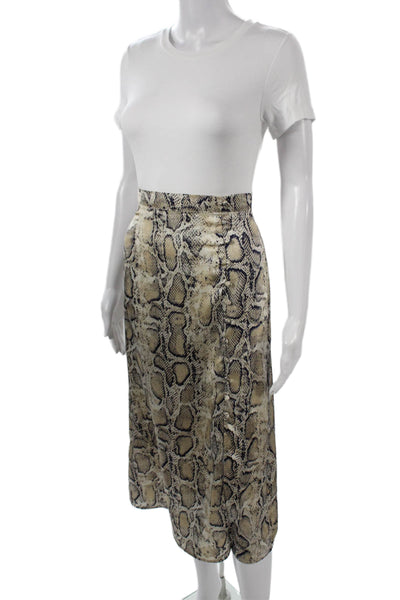 BB Dakota Womens Beige Animal Print Straight Pencil Skirt Size 2