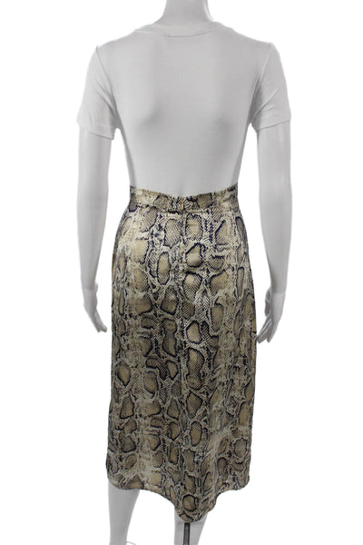 BB Dakota Womens Beige Animal Print Straight Pencil Skirt Size 2