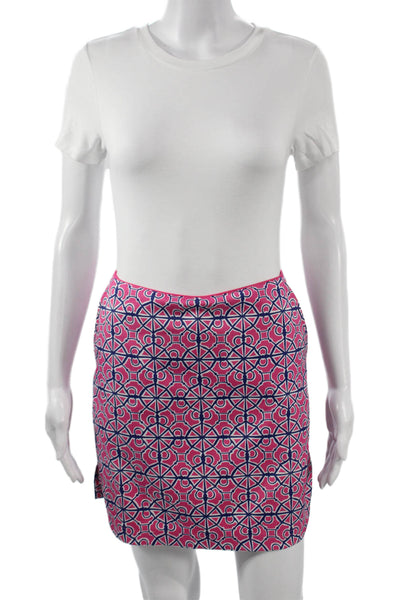 Vineyard Vines Women Pink Geometric Mini Skort Size 4