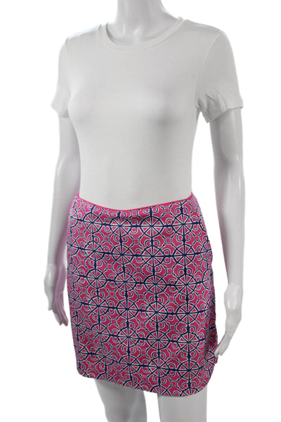 Vineyard Vines Women Pink Geometric Mini Skort Size 4