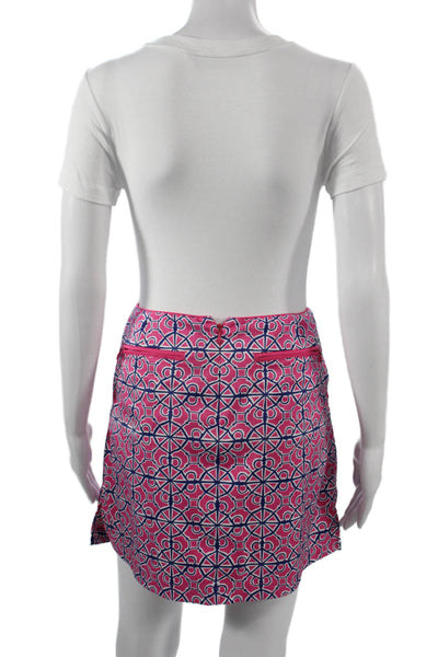 Vineyard Vines Women Pink Geometric Mini Skort Size 4