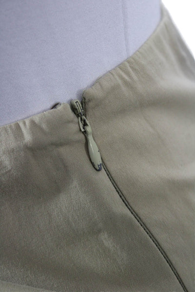 Theory Womens A-Line Mini Skirt Beige Size 6