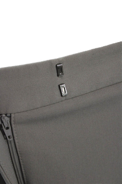 Reiss Women Ankle Cropped Dress Pants Beige Hook & Eye Size 6
