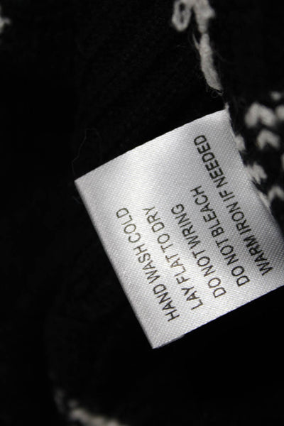 Joie Womens Pullover Mock Neck Striped Black Viscose Long Sleeve Size S