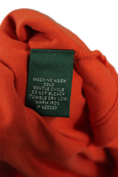Lauren Ralph Lauren Womens Basic T-Shirt Orange Cotton Short Sleeve Size M