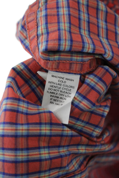 Vineyard Vines Mens Button-Down Plaid Red Shirt Long Sleeve Size XL