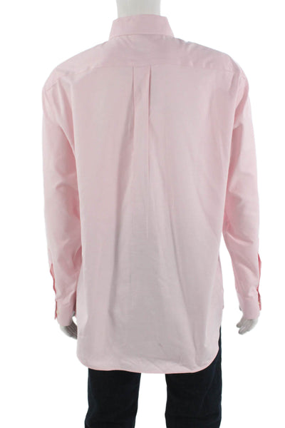 Brooks Brothers Mens Buttondown Dress Shirt Pink Long Sleeve Cotton Size L