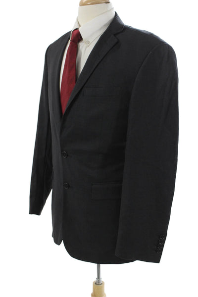 Charles Tyrwhitt Mens Dark Gray 2 Piece Wool Suit Jacket Button Size 38