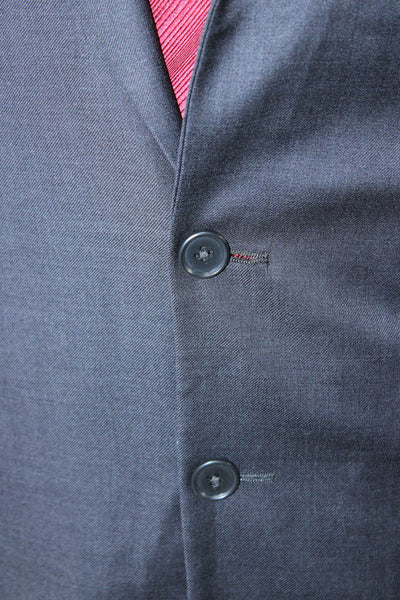 Charles Tyrwhitt Mens Dark Gray 2 Piece Wool Suit Jacket Button Size 38