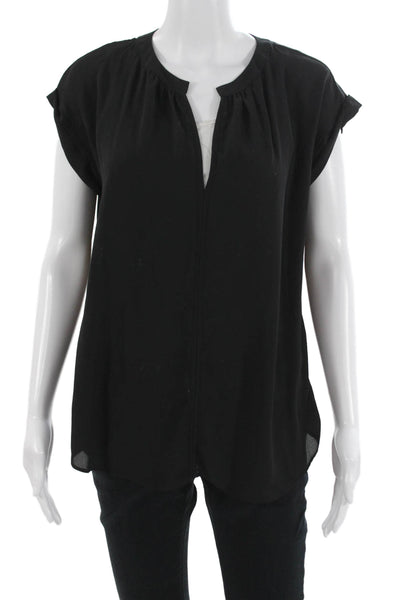 philosophy Womens Basic Black Sleeveless Polyester Blouse Size M