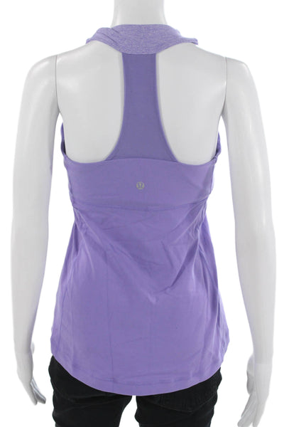 Lululemon Womens Purple Nylon Square Neck Sleeveless Tank Size 4