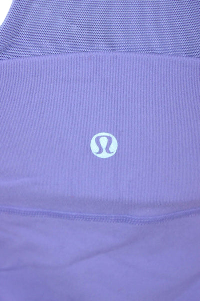 Lululemon Womens Purple Nylon Square Neck Sleeveless Tank Size 4