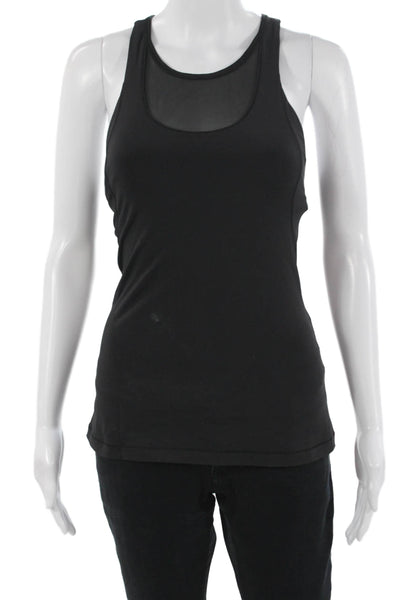 Lululemon Womens Tank Top Black Nylon Lycra Round Neck Size 4