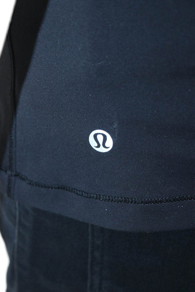 Lululemon Womens Tank Top Black Nylon Lycra Round Neck Size 4