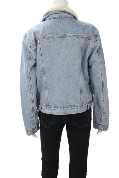 Levi Strauss & Co Womens Light Blue Cotton Long Sleeve Jacket Size XL