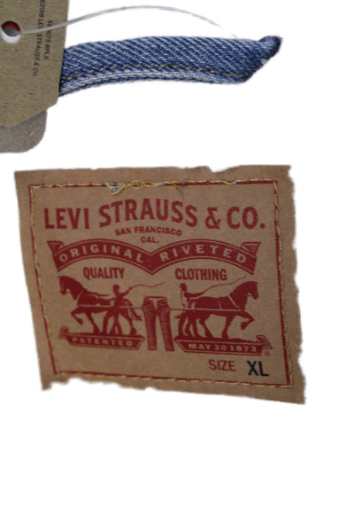 Levi Strauss & Co Women Light Blue Denim Collared Button Jacket Size XL