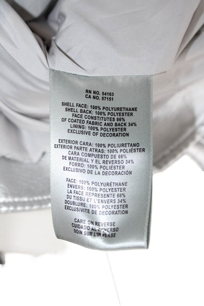 Levi Strauss & Co Womens Biker Motorcycle Jacket Gray Polyurethane Size L