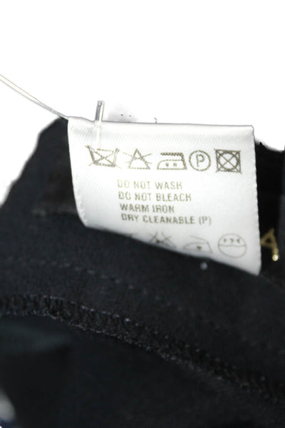 Escada Womens Dress Pants Black 100% Virgin Wool Hook and Eye Size 42