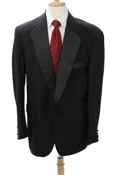 Hickey Freeman for Nordstrom Mens Tuxedo Sport Coat Beige Wool Check Size 46