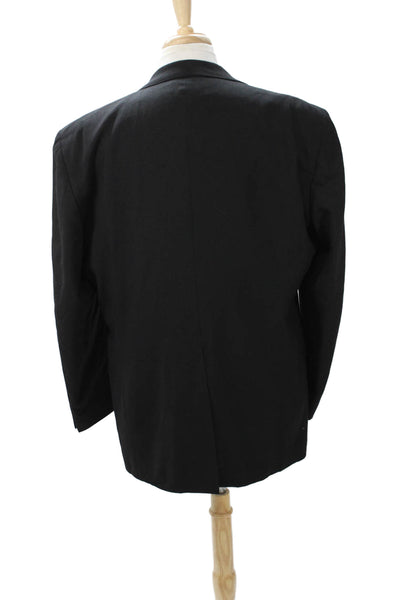 Christian Aujard Mens Tuxedo Jacket Black Wool Blend Button Size 46