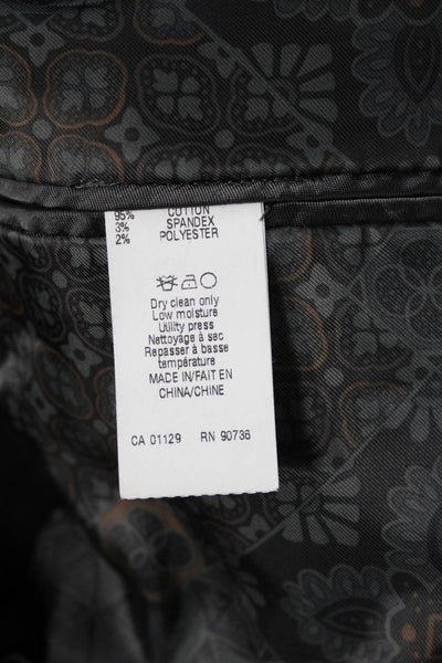 Tallia Mens Black Striped Worsted Wool Blazer Button Front Size 42