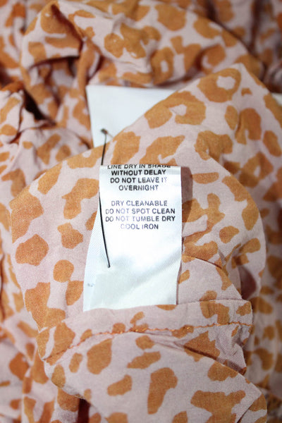 Natalie Martin Women Orange Sleeveless Tank Top Rayon Size M